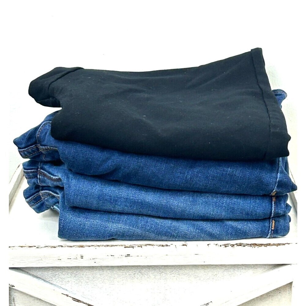 4 Pc Lot Womens 12p 1 Charter Club Black Pants 3 Old Navy Jeans Boot Cut Skinny